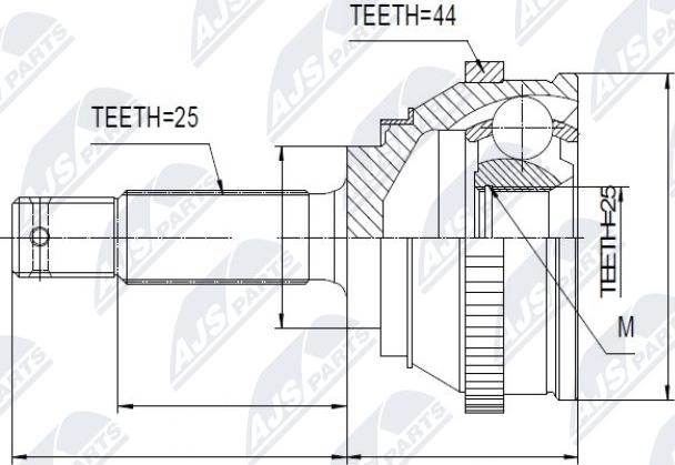 NTY NPZ-HY-545 - Kit giunti, Semiasse autozon.pro