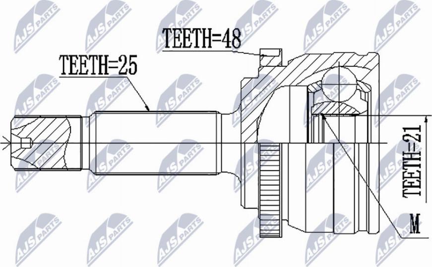 NTY NPZ-HY-556 - Kit giunti, Semiasse autozon.pro