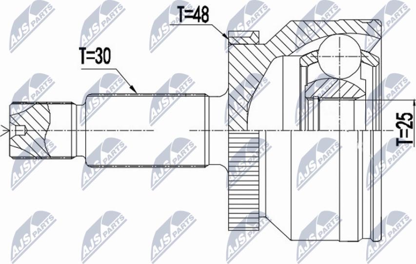 NTY NPZ-HY-558 - Kit giunti, Semiasse autozon.pro