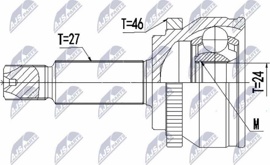 NTY NPZ-HY-557 - Kit giunti, Semiasse autozon.pro