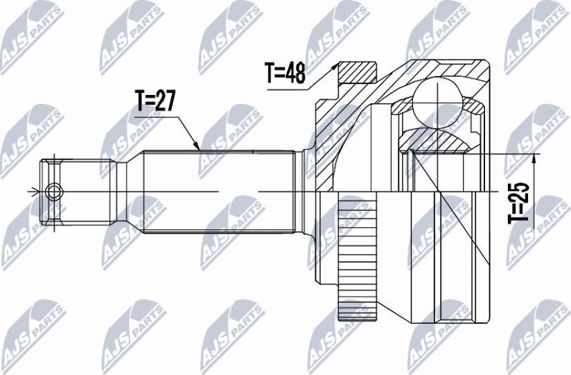 NTY NPZ-HY-517 - Kit giunti, Semiasse autozon.pro