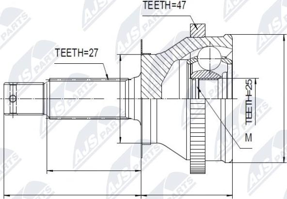 NTY NPZ-HY-535 - Kit giunti, Semiasse autozon.pro