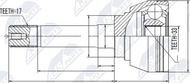 NTY NPZ-IS-008 - Kit giunti, Semiasse autozon.pro