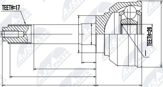 NTY NPZ-IS-002 - Kit giunti, Semiasse autozon.pro