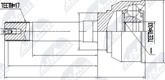 NTY NPZ-IS-007 - Kit giunti, Semiasse autozon.pro