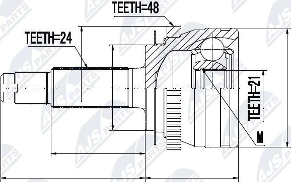 NTY NPZ-KA-344 - Kit giunti, Semiasse autozon.pro