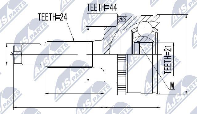 NTY NPZ-KA-345 - Kit giunti, Semiasse autozon.pro