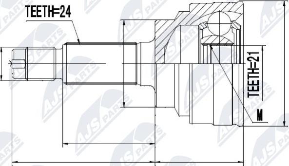 NTY NPZ-KA-342 - Kit giunti, Semiasse autozon.pro