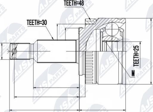 NTY NPZ-KA-357 - Kit giunti, Semiasse autozon.pro