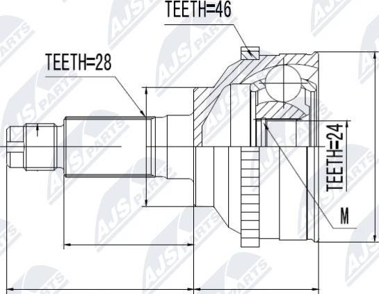 NTY NPZ-KA-326 - Kit giunti, Semiasse autozon.pro