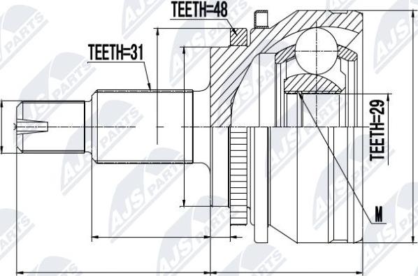 NTY NPZ-LR-006 - Kit giunti, Semiasse autozon.pro