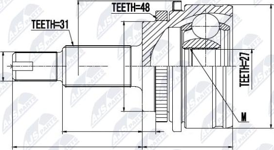 NTY NPZ-LR-003 - Kit giunti, Semiasse autozon.pro