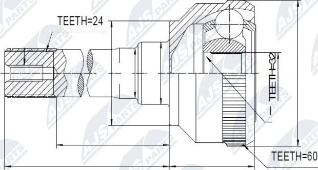 NTY NPZ-LR-011 - Kit giunti, Semiasse autozon.pro