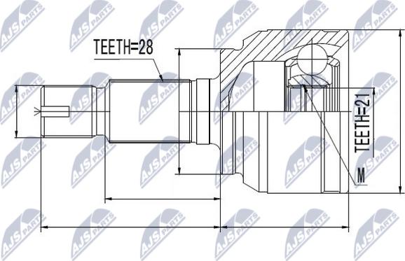 NTY NPZ-LR-018 - Kit giunti, Semiasse autozon.pro