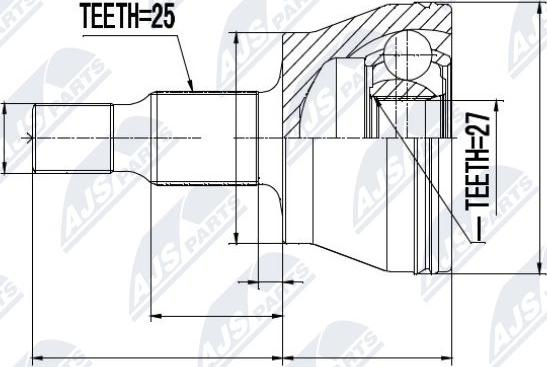 NTY NPZ-ME-008 - Kit giunti, Semiasse autozon.pro