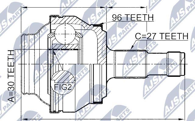 NTY NPZ-ME-019 - Kit giunti, Semiasse autozon.pro