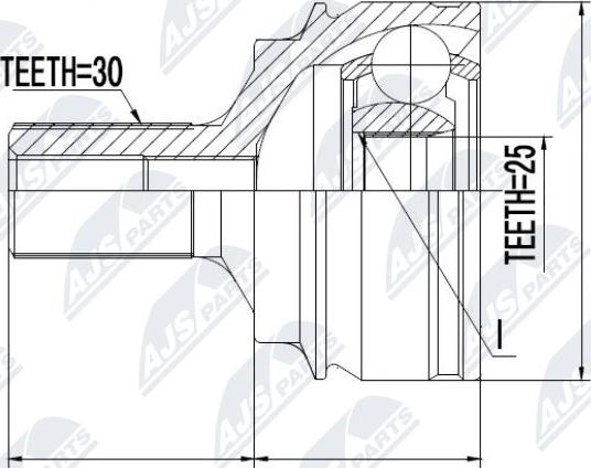 NTY NPZ-ME-016 - Kit giunti, Semiasse autozon.pro