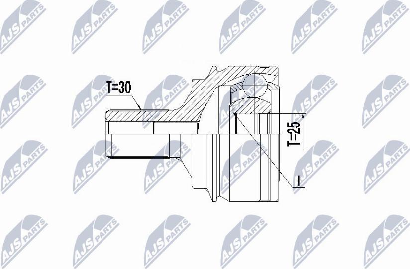 NTY NPZ-ME-026 - Kit giunti, Semiasse autozon.pro