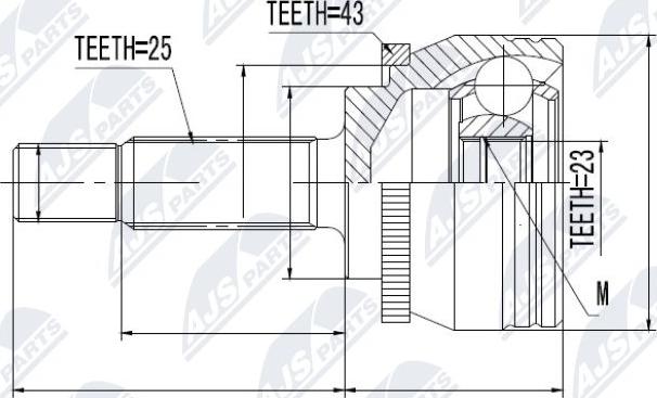 NTY NPZ-MS-052 - Kit giunti, Semiasse autozon.pro