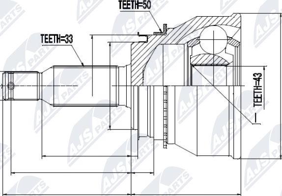 NTY NPZ-MS-038 - Kit giunti, Semiasse autozon.pro