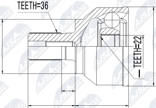 NTY NPZ-MZ-043 - Kit giunti, Semiasse autozon.pro