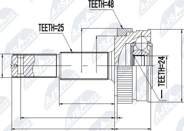 NTY NPZ-NS-047 - Kit giunti, Semiasse autozon.pro