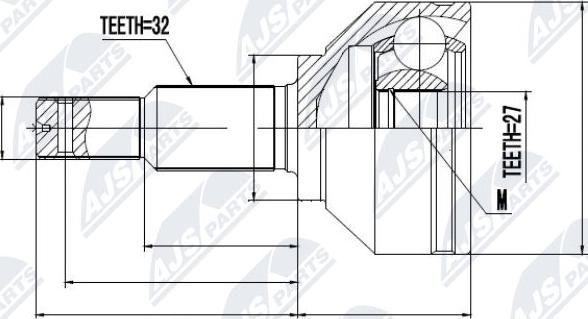 NTY NPZ-NS-055 - Kit giunti, Semiasse autozon.pro