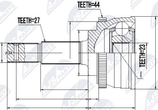 NTY NPZ-NS-053 - Kit giunti, Semiasse autozon.pro