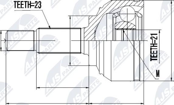 NTY NPZ-NS-057 - Kit giunti, Semiasse autozon.pro