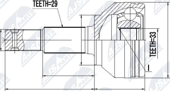 NTY NPZ-NS-082 - Kit giunti, Semiasse autozon.pro