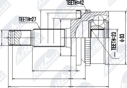 NTY NPZ-NS-037 - Kit giunti, Semiasse autozon.pro