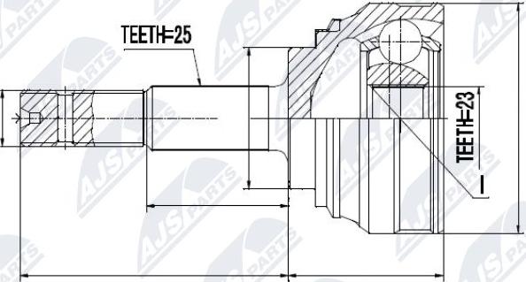 NTY NPZ-NS-020 - Kit giunti, Semiasse autozon.pro