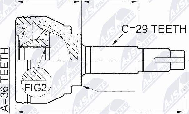 NTY NPZ-NS-078 - Kit giunti, Semiasse autozon.pro