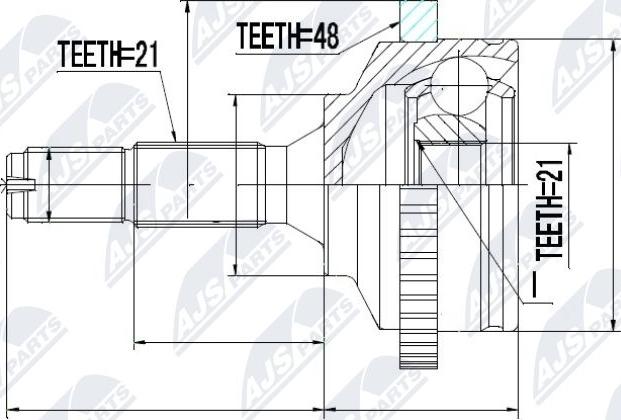 NTY NPZ-PE-017 - Kit giunti, Semiasse autozon.pro