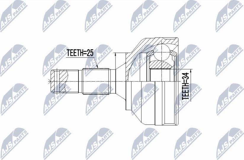 NTY NPZ-PE-030 - Kit giunti, Semiasse autozon.pro