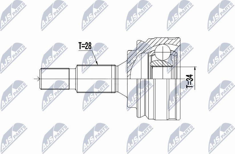 NTY NPZ-PE-031 - Kit giunti, Semiasse autozon.pro