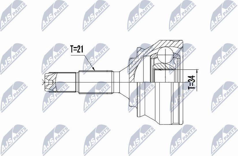 NTY NPZ-PE-032 - Kit giunti, Semiasse autozon.pro