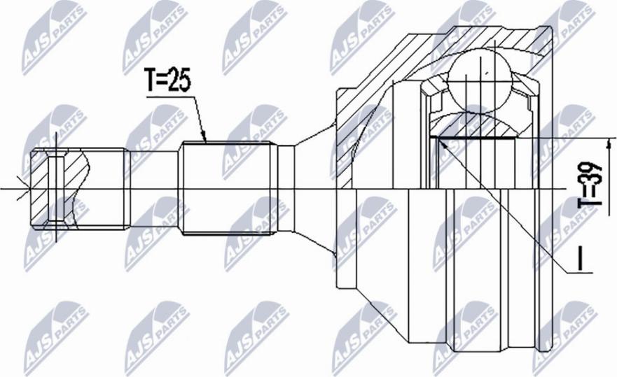 NTY NPZ-PE-029 - Kit giunti, Semiasse autozon.pro