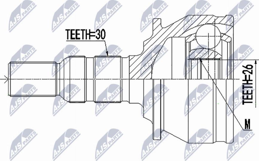 NTY NPZ-PL-045 - Kit giunti, Semiasse autozon.pro