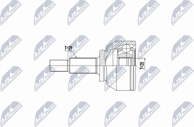 NTY NPZ-PL-041 - Kit giunti, Semiasse autozon.pro