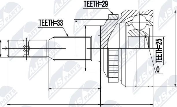 NTY NPZ-PL-003 - Kit giunti, Semiasse autozon.pro