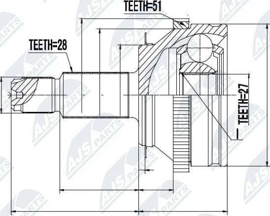 NTY NPZ-PL-018 - Kit giunti, Semiasse autozon.pro