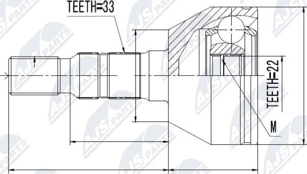 NTY NPZ-PL-026 - Kit giunti, Semiasse autozon.pro