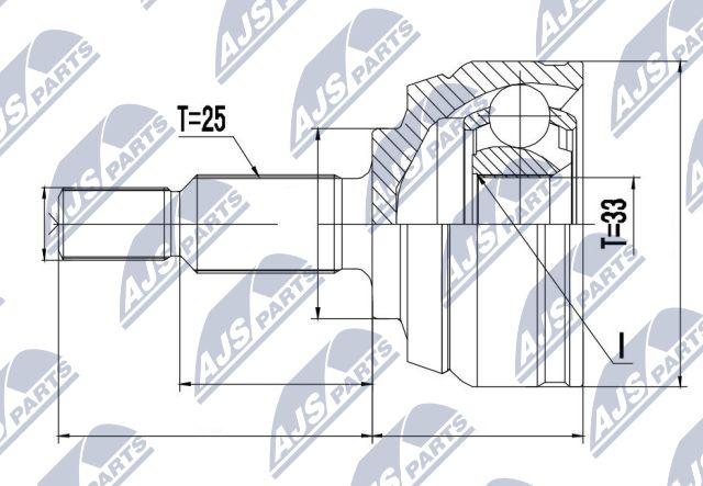 NTY NPZ-RE-044 - Kit giunti, Semiasse autozon.pro