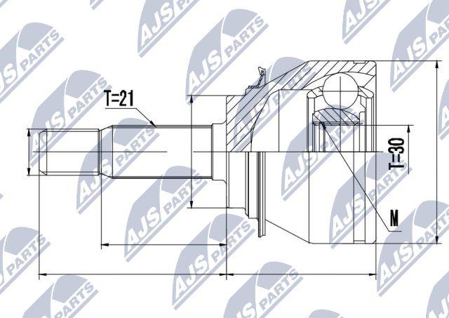 NTY NPZ-RE-045 - Kit giunti, Semiasse autozon.pro