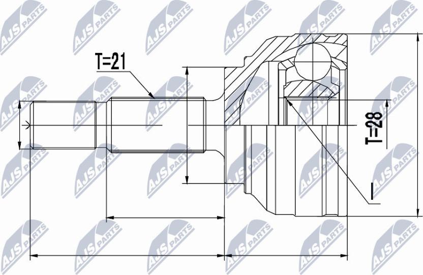 NTY NPZ-RE-054 - Kit giunti, Semiasse autozon.pro