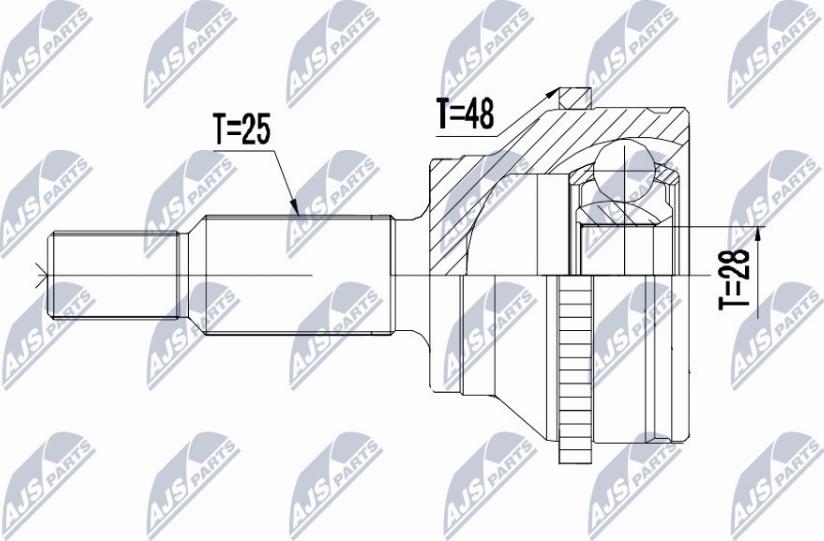 NTY NPZ-RE-051 - Kit giunti, Semiasse autozon.pro