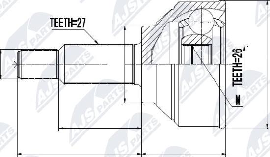 NTY NPZ-RE-014 - Kit giunti, Semiasse autozon.pro