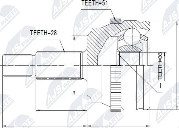 NTY NPZ-RE-013 - Kit giunti, Semiasse autozon.pro