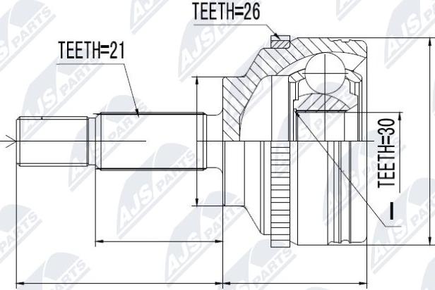 NTY NPZ-RE-012 - Kit giunti, Semiasse autozon.pro